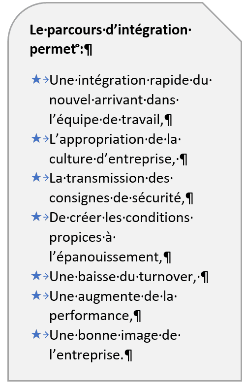 parcours integration